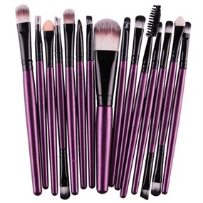 15 Pcs Makeup Brushes Set - Purple