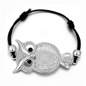 Be Wise Owl Bracelet - silver