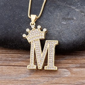 Luxury Alphabet Necklace "M"